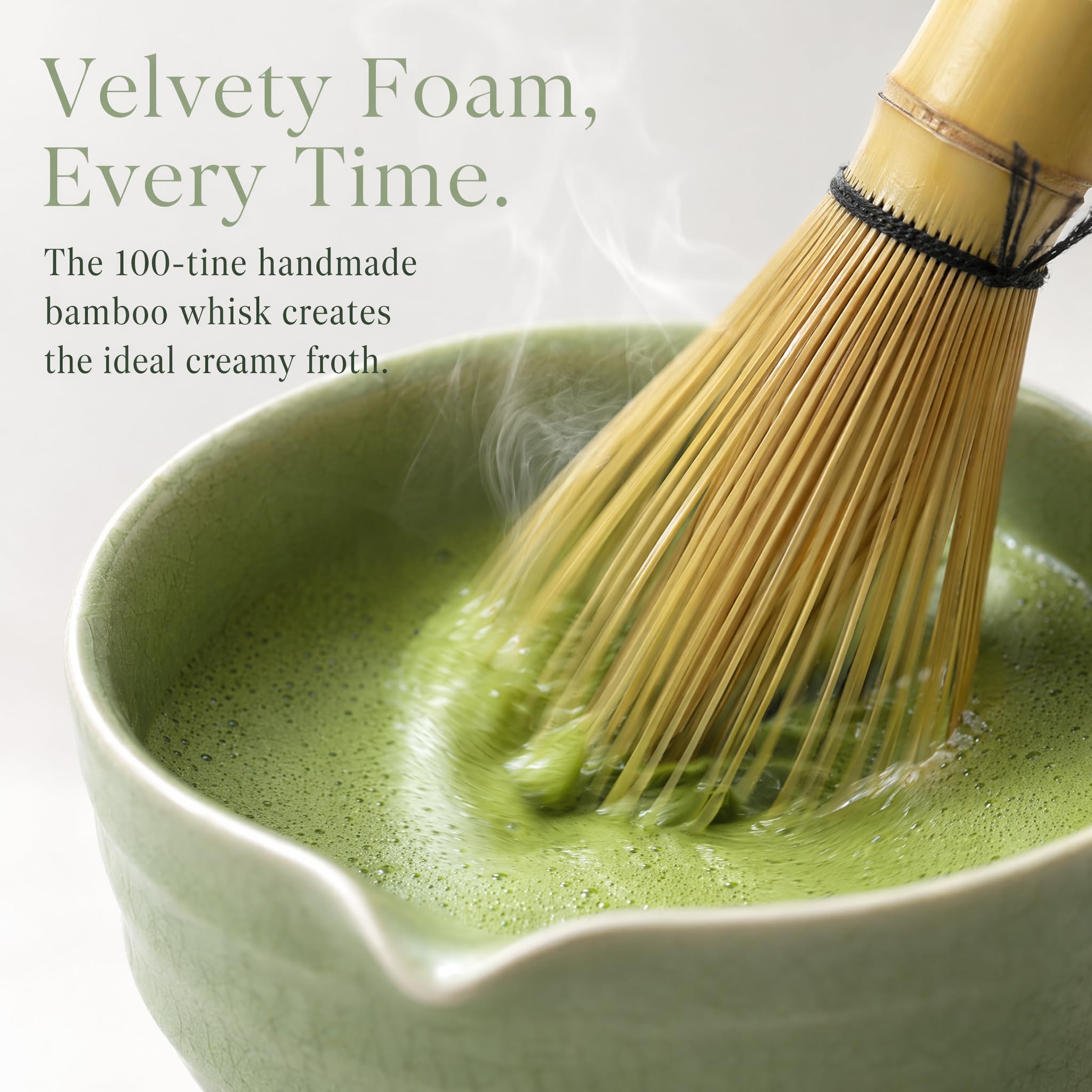 Set da 6 pezzi per tè Matcha con frusta Matcha, setaccio in acciaio inox, ciotola per matcha, 2 cucchiai Matcha, supporto per scopa in ceramica, accessori per matcha, kit regalo per gli amanti del