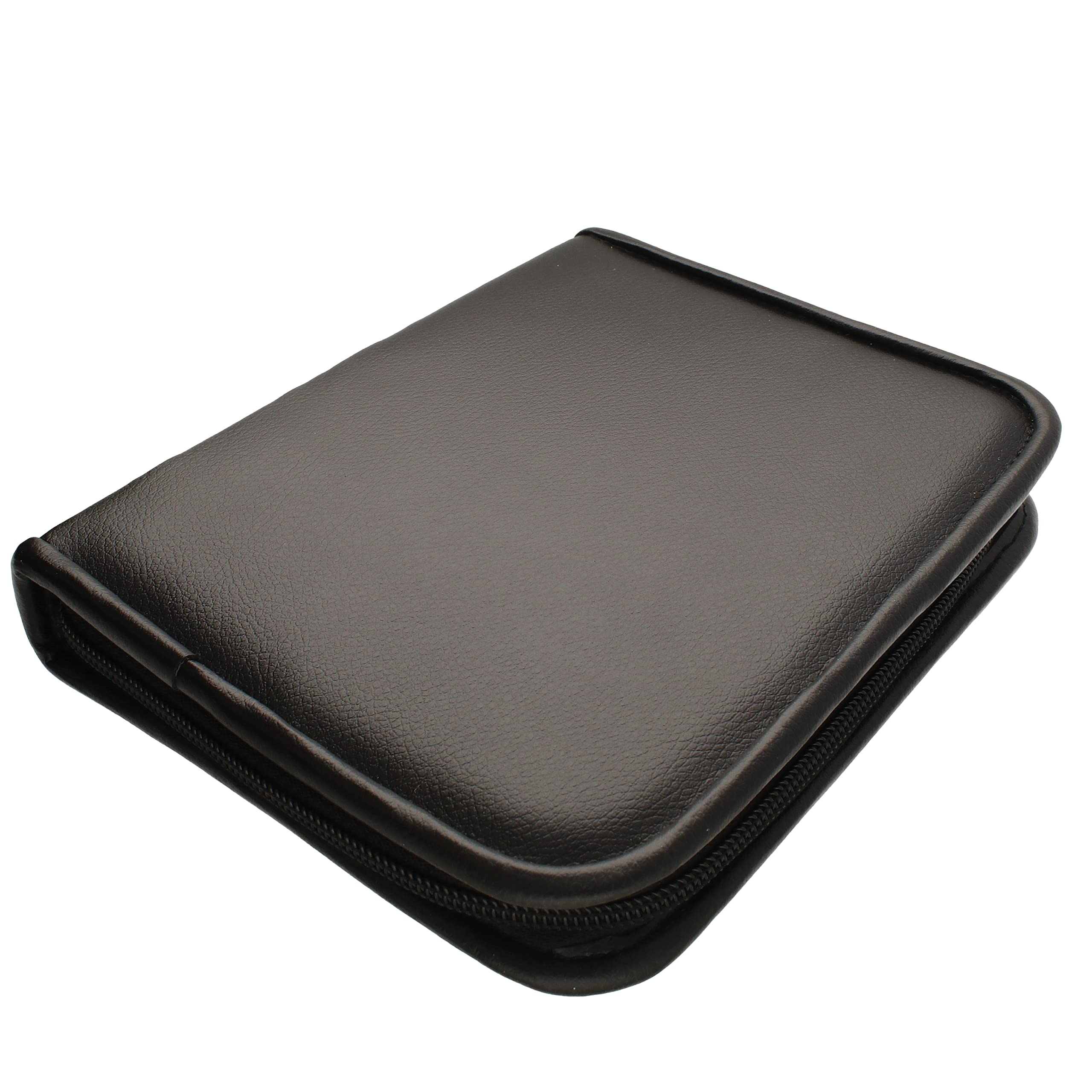 The Beadsmith Zippered Tool Pouch – 5.5” x 7.5” x 1.25” – 6 Bands – Made of Black Leatherette Material – Use to Store and Transport Craft Pliers and