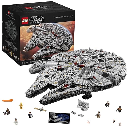 LEGO Star Wars Millennium Falcon, Maqueta de Construcción para Adultos de la Nave Estelar de Han Solo con Mini Figuras Chewbacca, Leia y C-3PO, Regalo Coleccionable para Hombres, Mujeres y Fans 75192