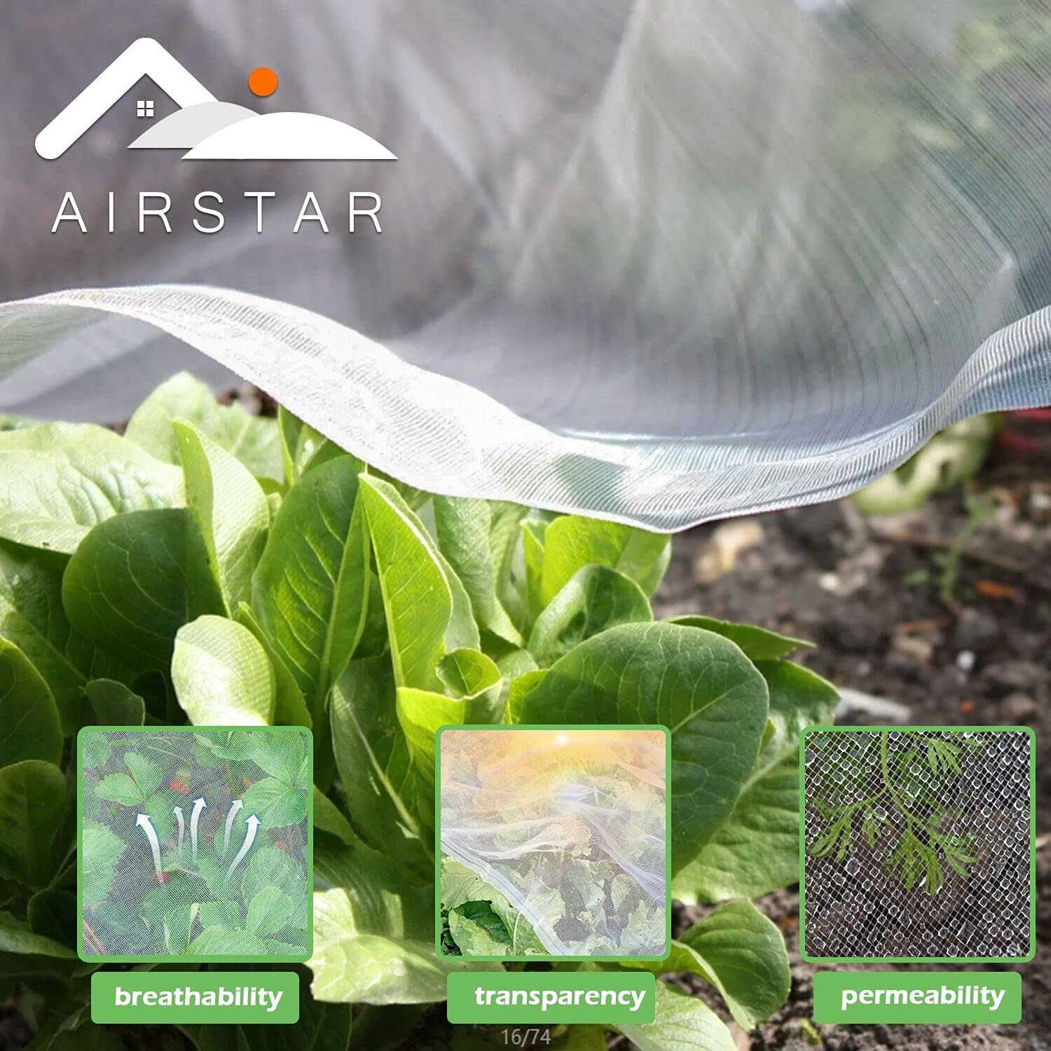 Garden Netting, Airstar Plant Mesh Netting Cicada Netting for Trees 8ftx24ft Bird Netting for Garden Mosquito Net Pest Barrier Garden Mesh Plant Net Protect Fruit Trees Vegetables Blueberry : Patio, Lawn & Garden