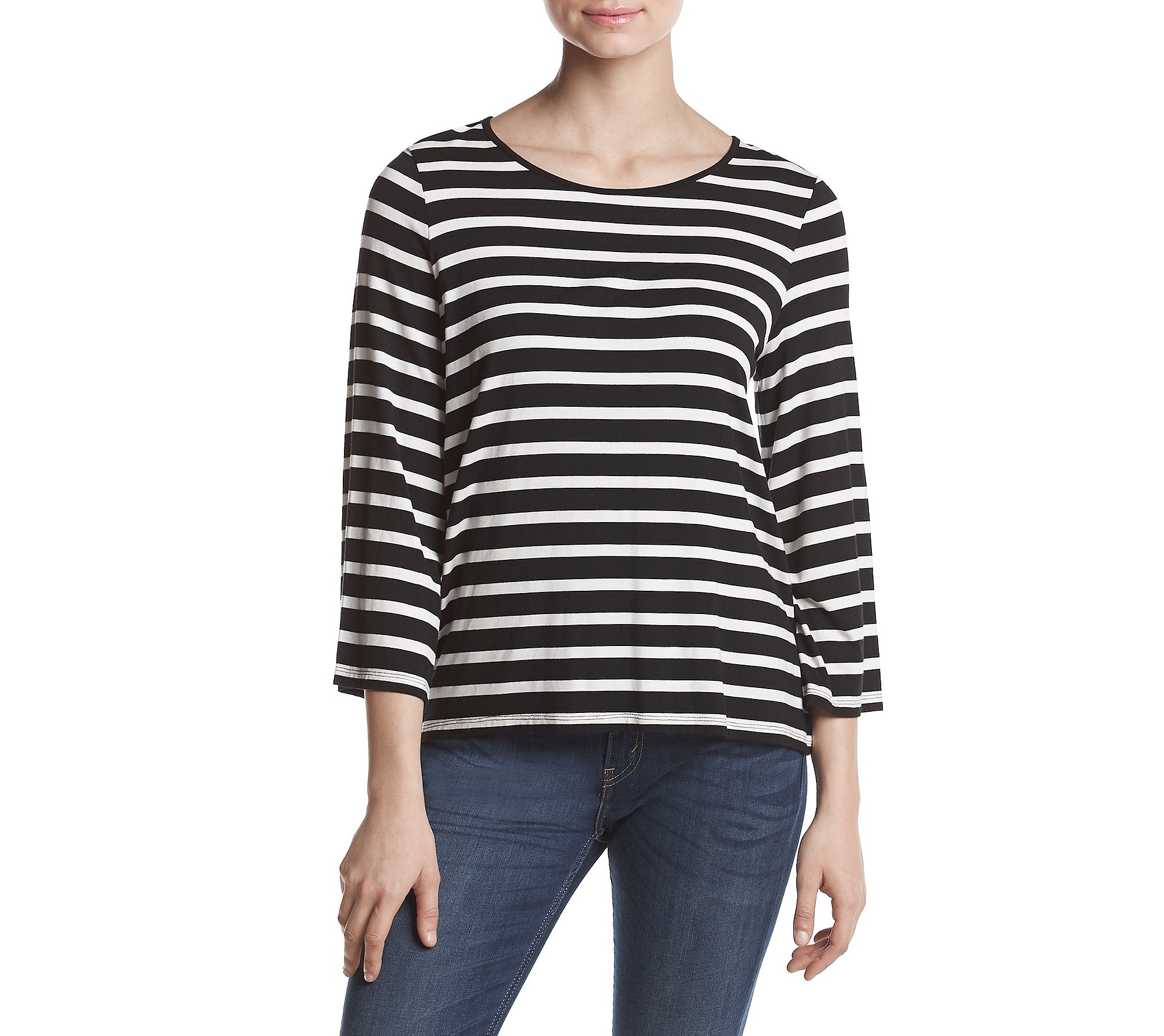 G.H. Bass & Co.Women's Lt. Wt. Viscose Spandex Stripe Top