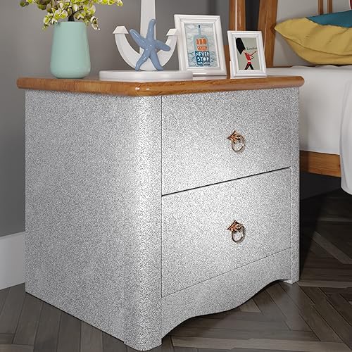 Miniatura 9 de FunStick Papel tapiz de diamante plateado con purpurina de 15.8 x 240 pulgadas, papel de contacto autoadhesivo con purpurina para armarios, papel