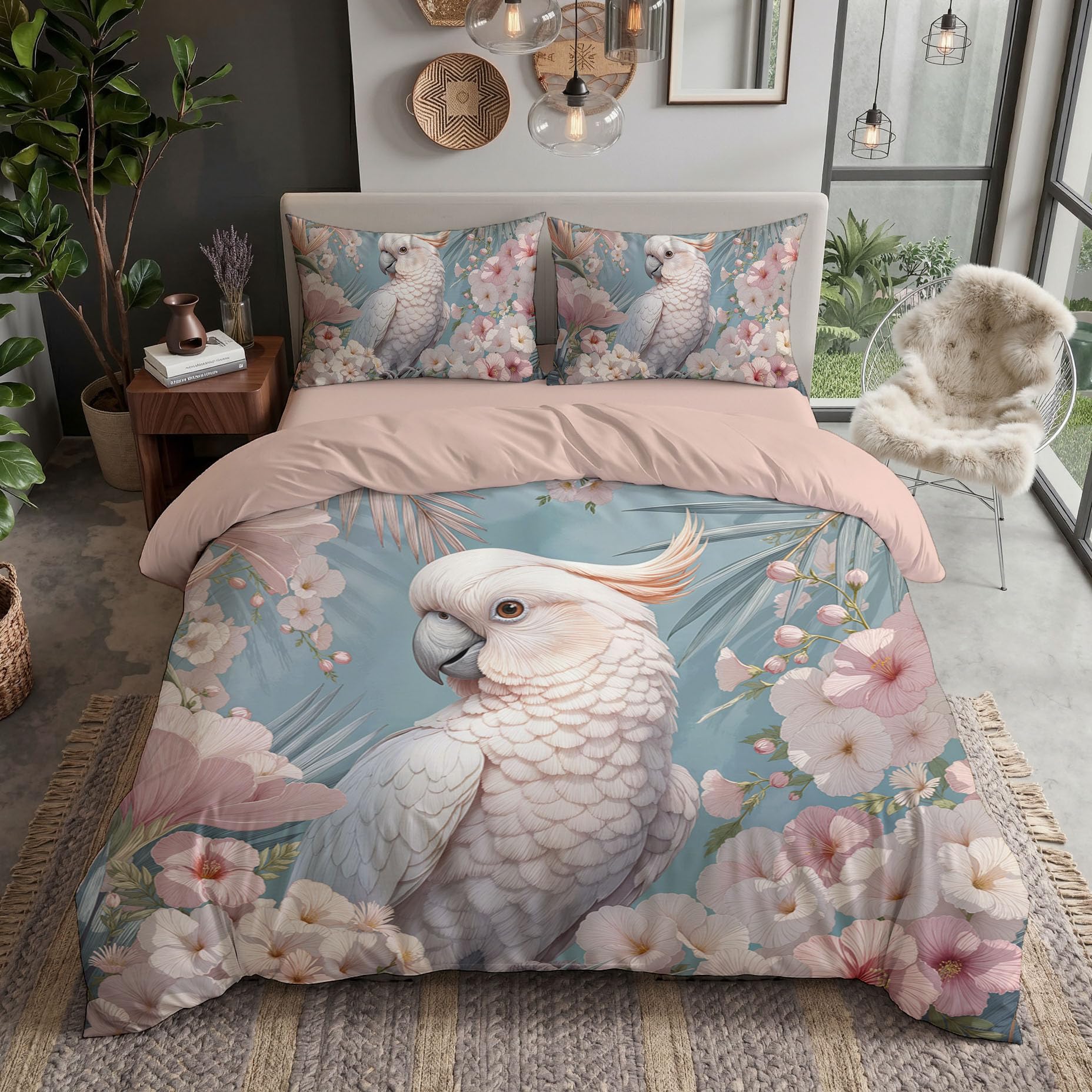 Housse de couette 220x240cm hypoallergénique pour lit double contre les allergies