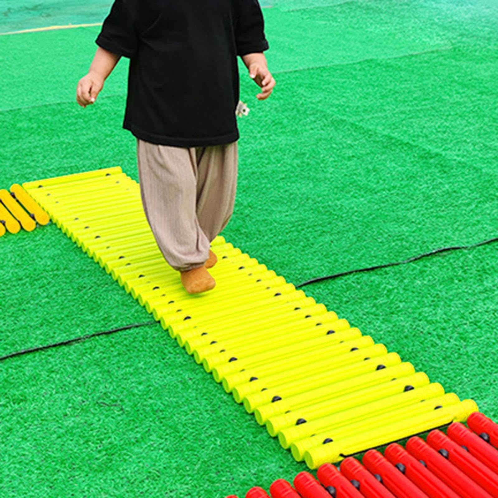 Pont D'équilibre pour La Maternelle : Parcours D'équilibre Favorisant La Coordination et L'agilité. Pont à Poutres pour L'ext, Jaune