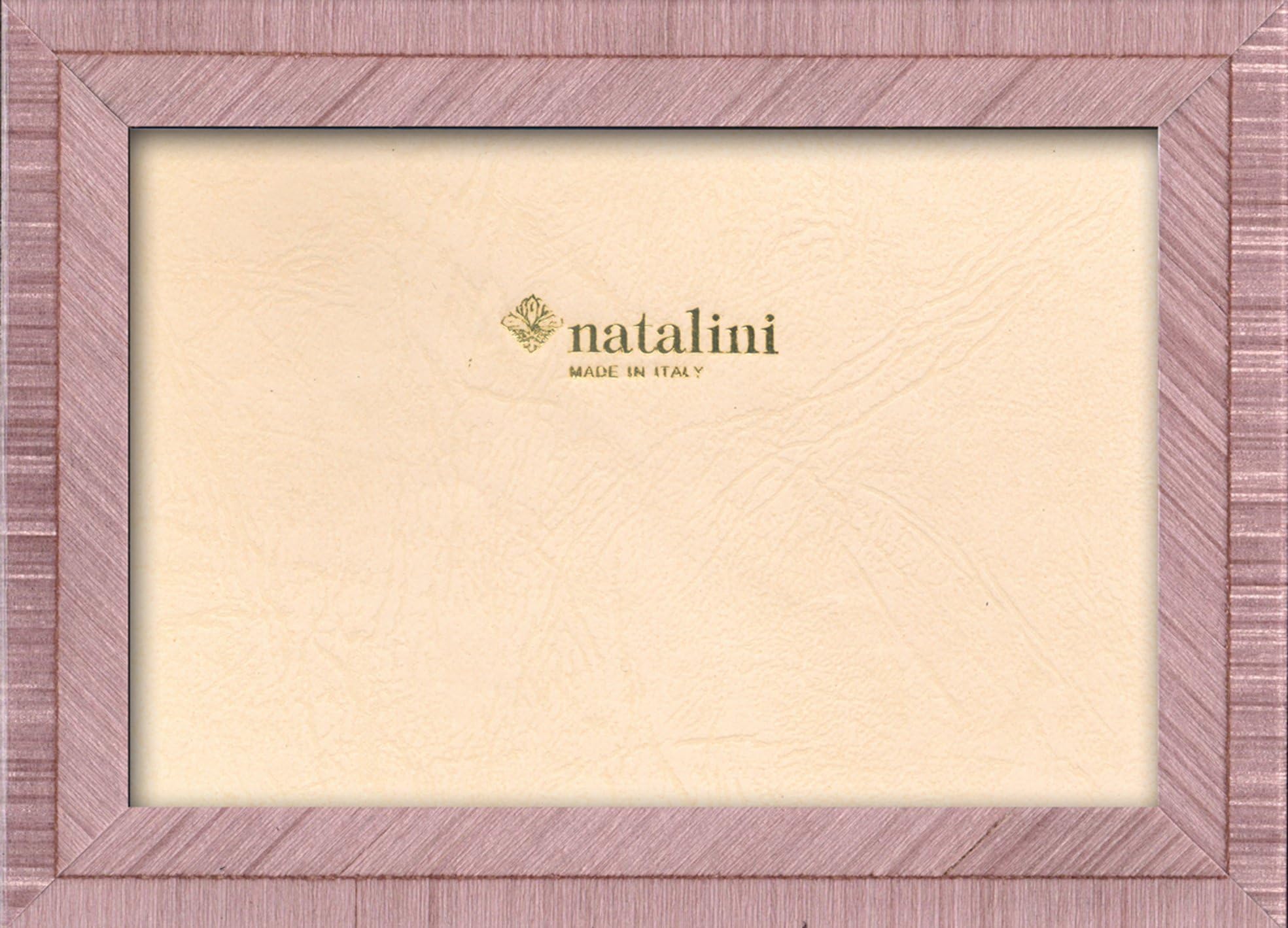 Natalini Marquetry Photo Frame Made in Italy, Tulipwood, Lilac, 5"X 7"