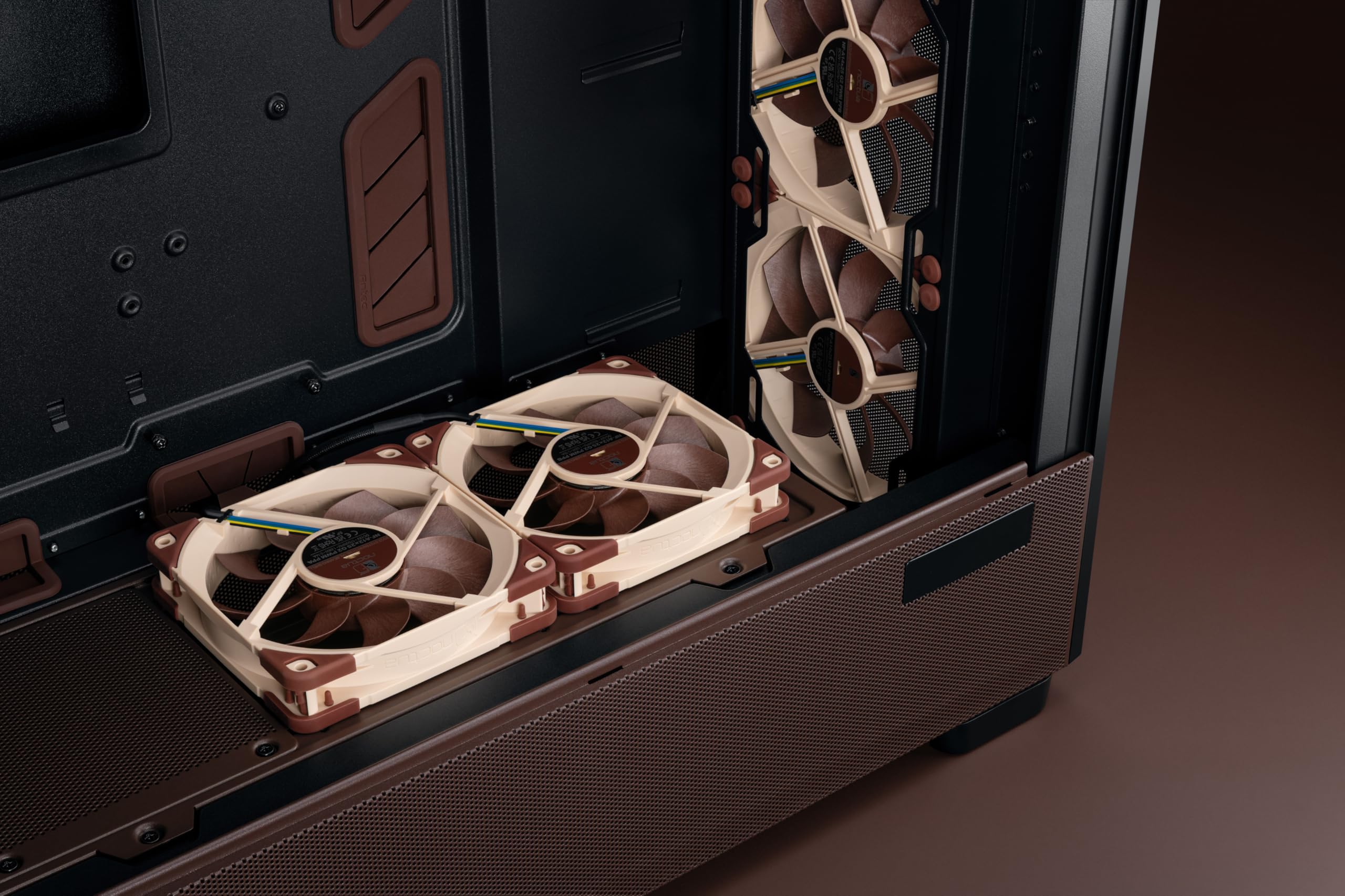 Antec Flux Pro Noctua Edition ultraleises PC-Gehäuse (Schwarz, Braun)