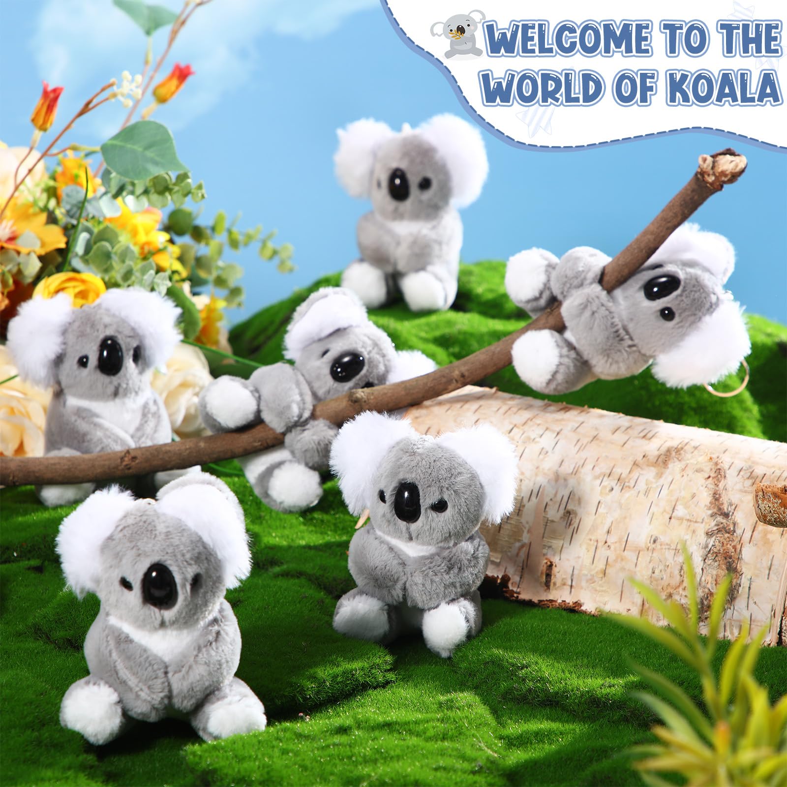 Amazon.com: Hinly 12 Pcs Koala Keychain Plush Bulk Koala Stuffed