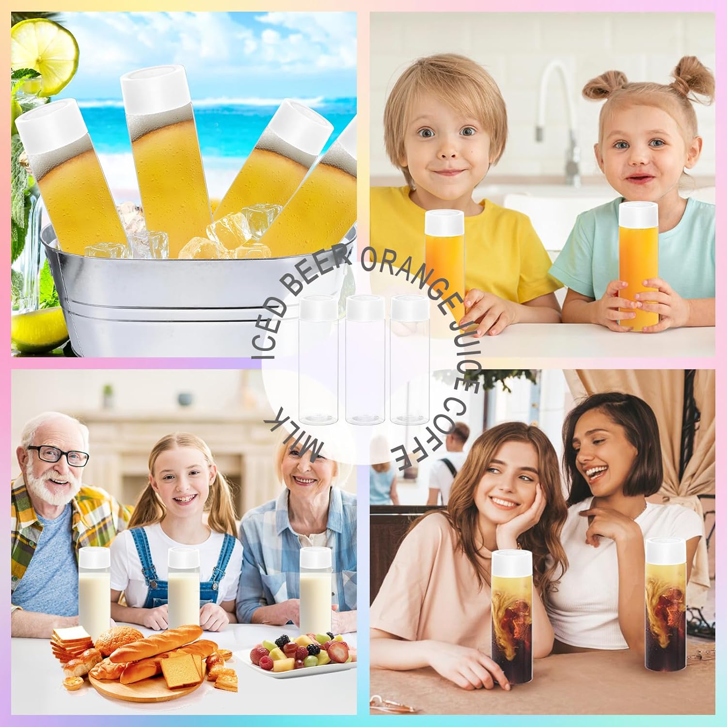 29 Pcs Empty Sensory Bottles With Lids,10 Oz/ 300 Ml Leakproof Clear Plastic Water Bottles Reusable Empty Plastic Bottles For Sensory Crafts Classroom Handmade Party Supply