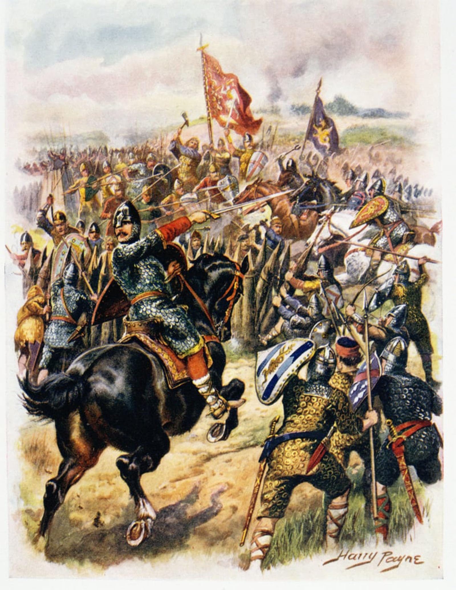POSTERIIk Vintage Classic Picture Landscape Artwork Harold's Last Stand by Henry A. Payne Portrait Canvas Painting for Office Home Decor 60x90cm