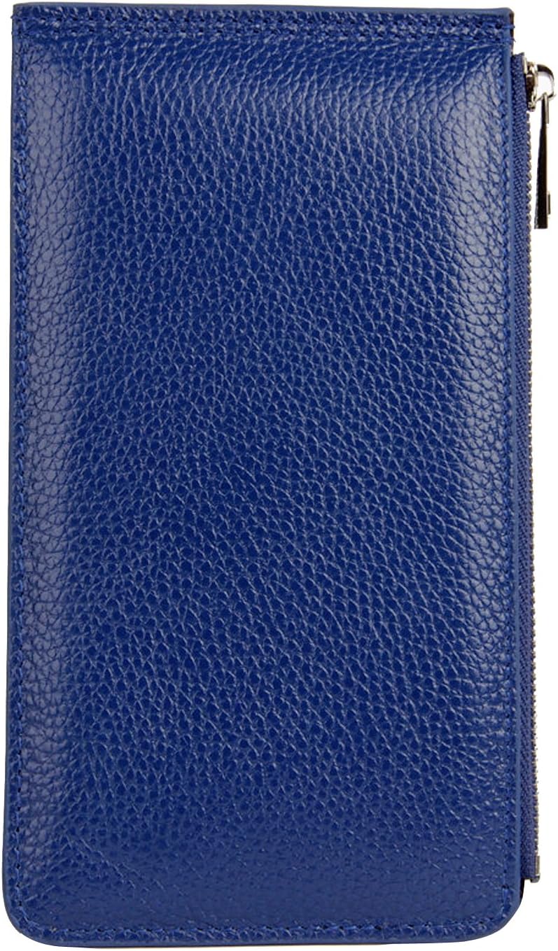 Yafeige Womens Wallet RFID Blocking Bifold Genuine Leather Multi Card Organizer Wallet with Zipper Pocket(Blue)