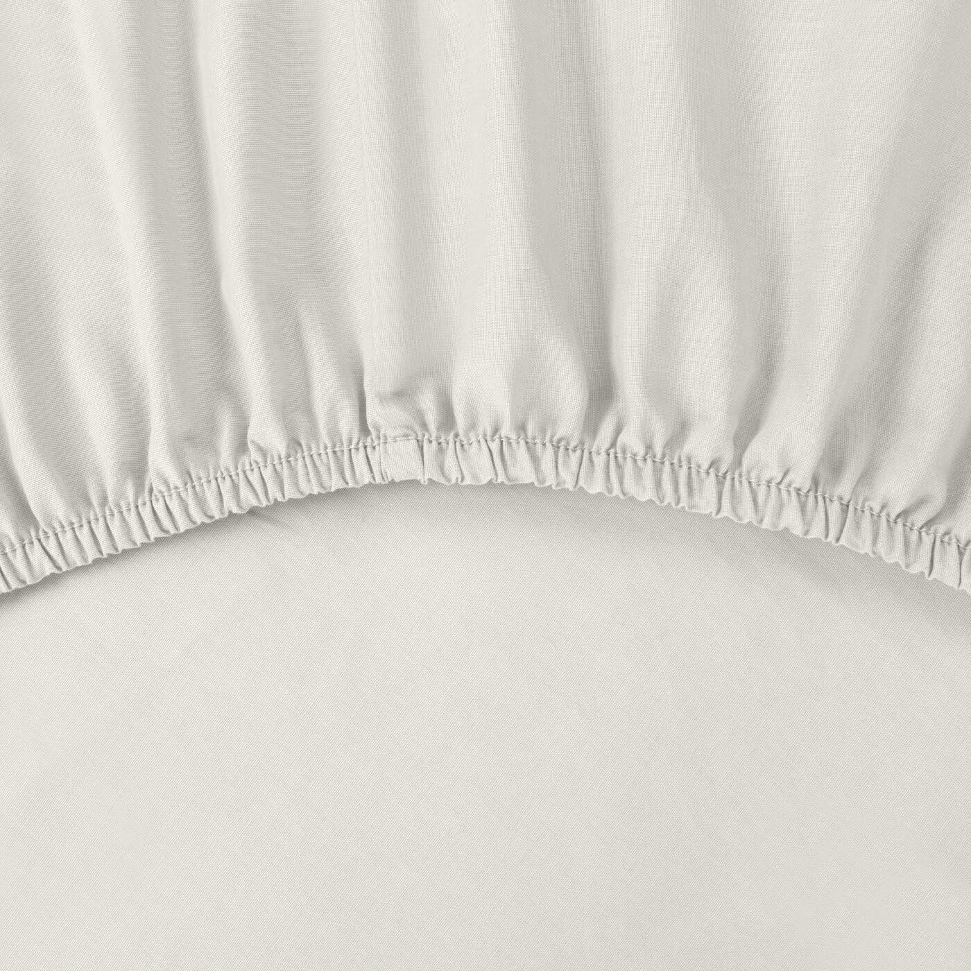 Eurofirany - Prześcieradło z gumką 220 x 200 cm - prześcieradło Basic z bawełny z gumką, wytrzymałe - do grubych materacy o głębokości 30 cm - wiele kolorów, kremowe