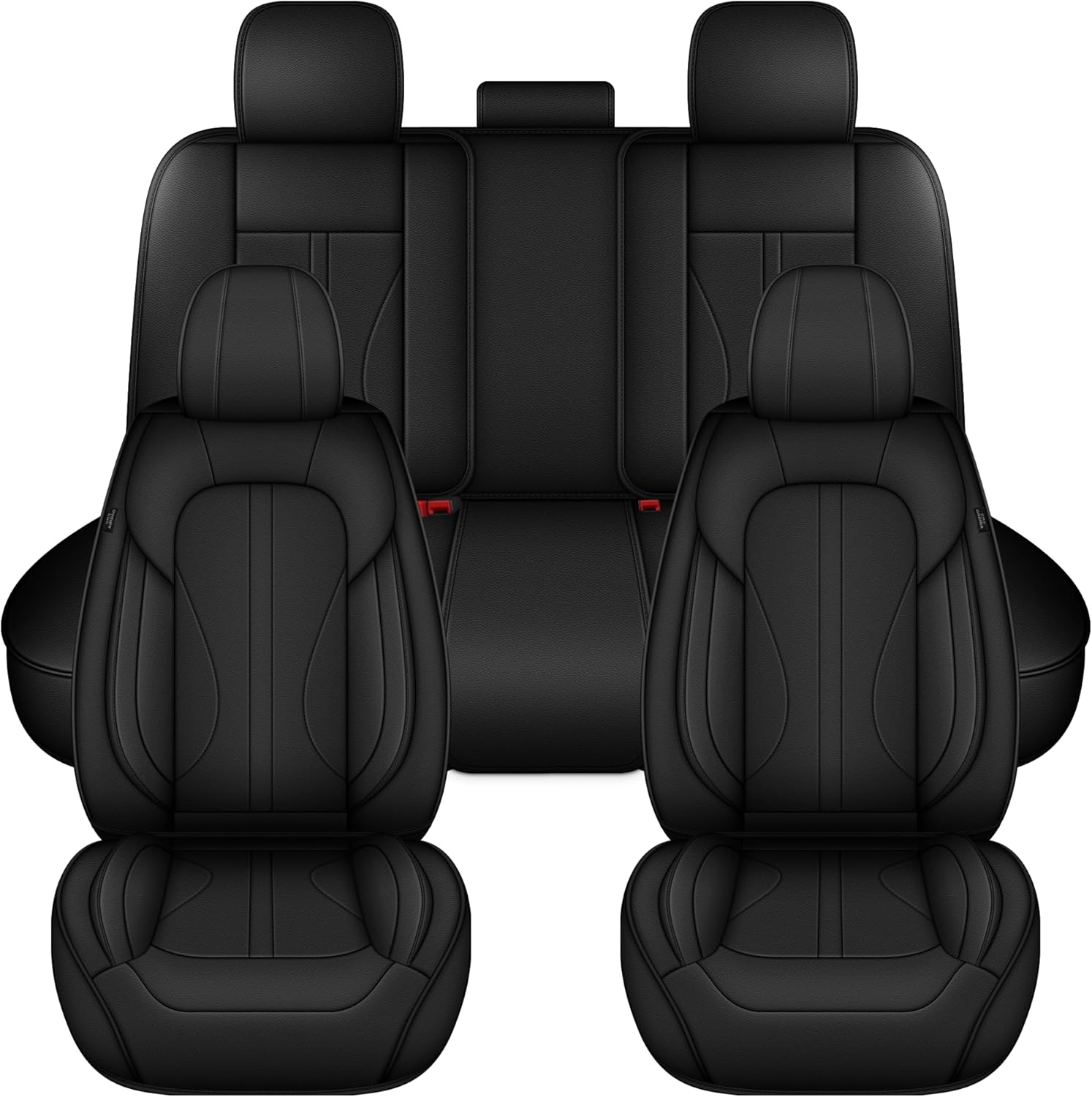 Full Set Seat Covers for Hyundai Kona 2018-2025 2026 Leather Car Seat Covers Waterproof and Anti Staining Auto Protector(5 Seats,Black)