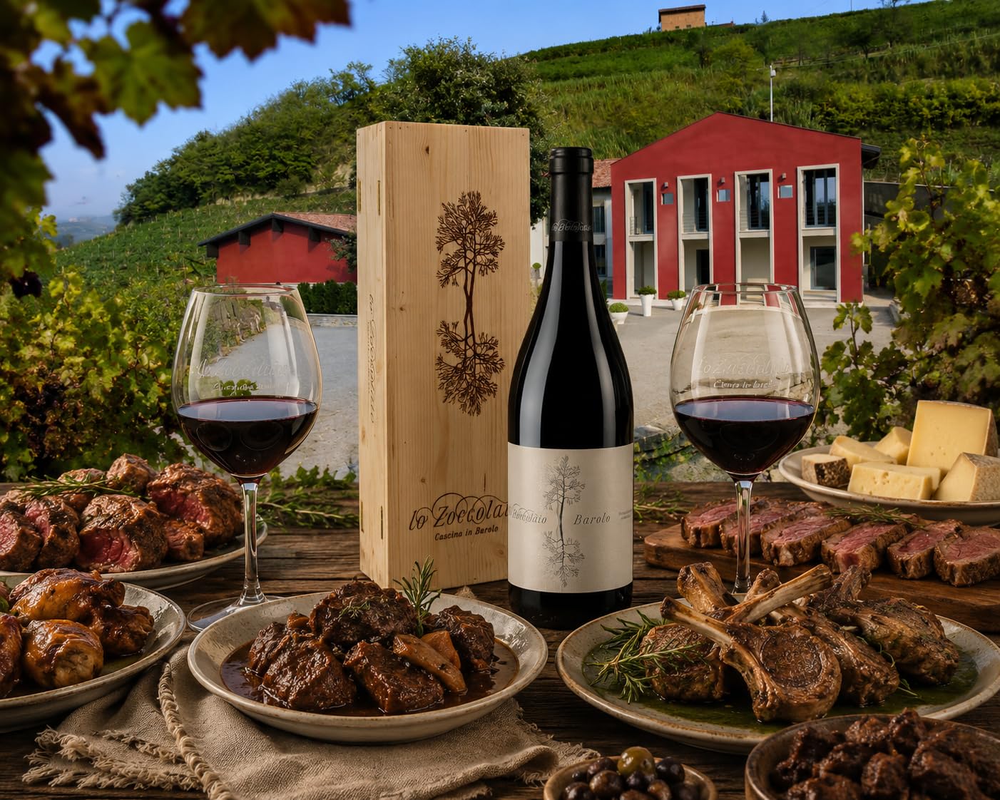 Lo Zoccolaio Barolo DOCG Rotwein - Flaschen Piedmont Wein Holzbox Nebbiolo trocken Nebbiolo trocken (1 x1.5 l)