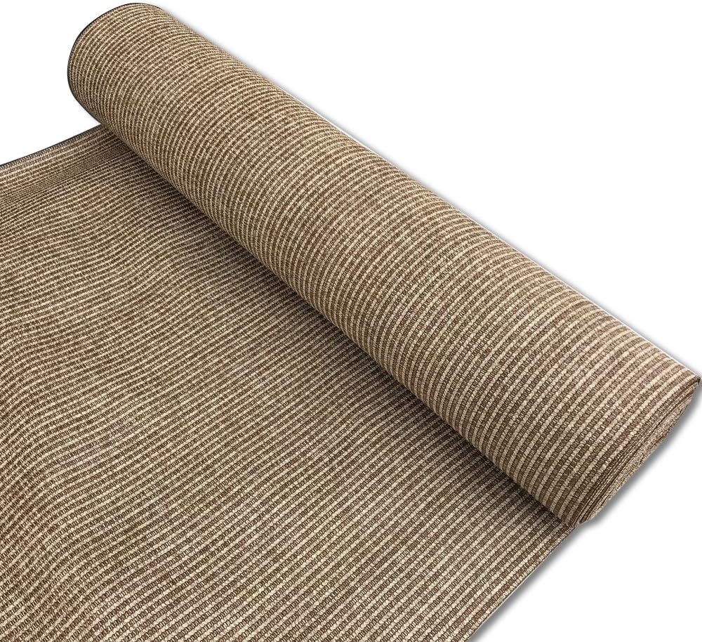 Alion Home Custom 180 GSM Sunblock Shade Fabric, 95% UV Block Breathable Mesh for Patio, Pergola, Greenhouse, Barn - No Grommets (10' x 25', Walnut)