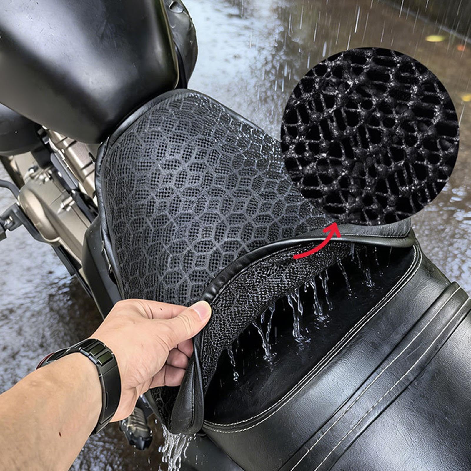 Poduszka na siedzenie motocyklowe, ergonomiczna, antypoślizgowa ochrona jazdy