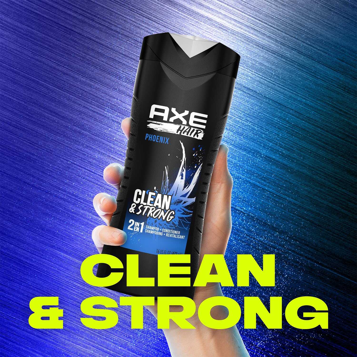 AXE Phoenix Men's Grooming Bundle: 2-in-1 Shampoo & Conditioner, Body Spray, and Deodorant Stick, Crushed Mint & Rosemary Scent