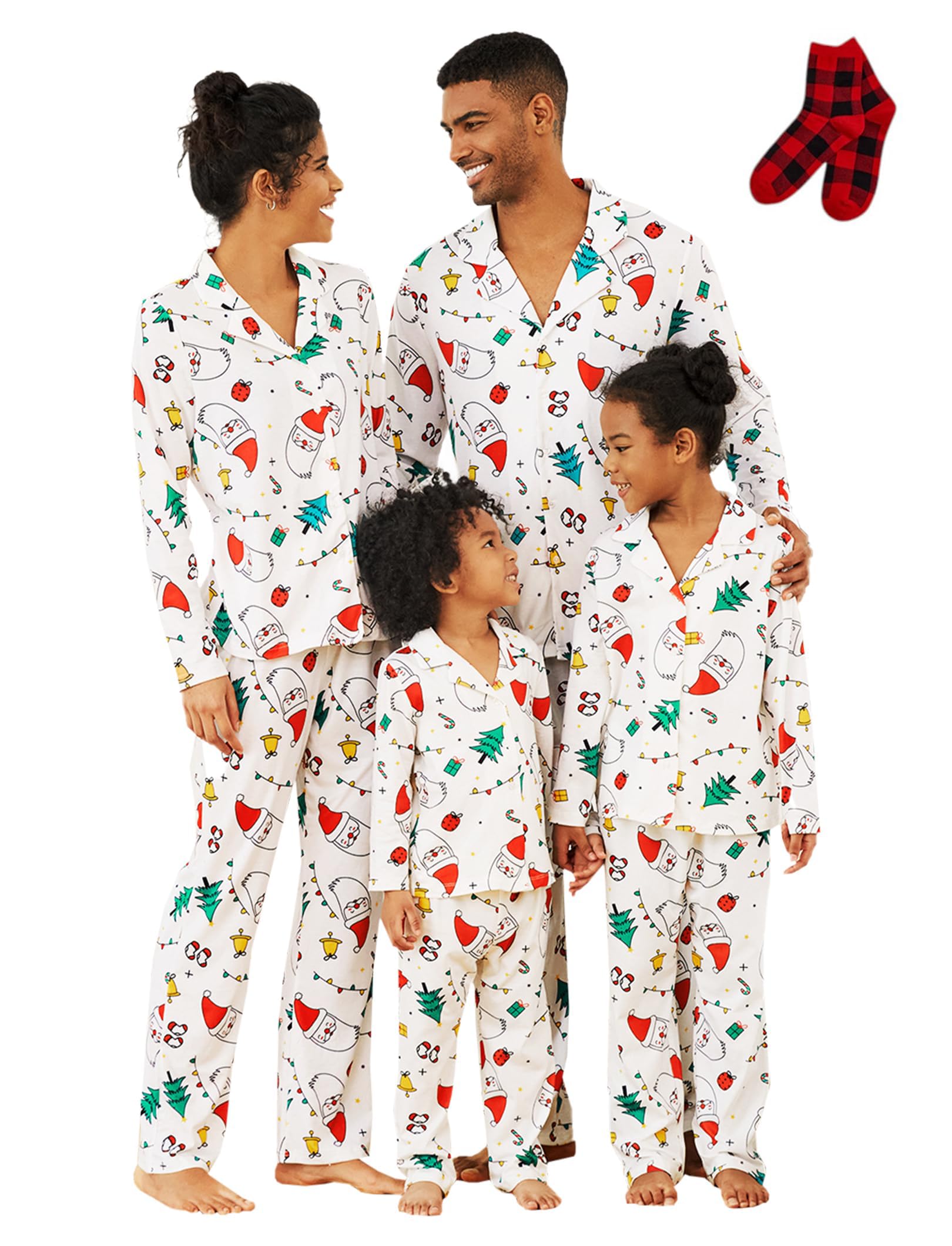 PATPAT Kerstpyjama voor het hele gezin, bijpassende kerstpyjama's voor