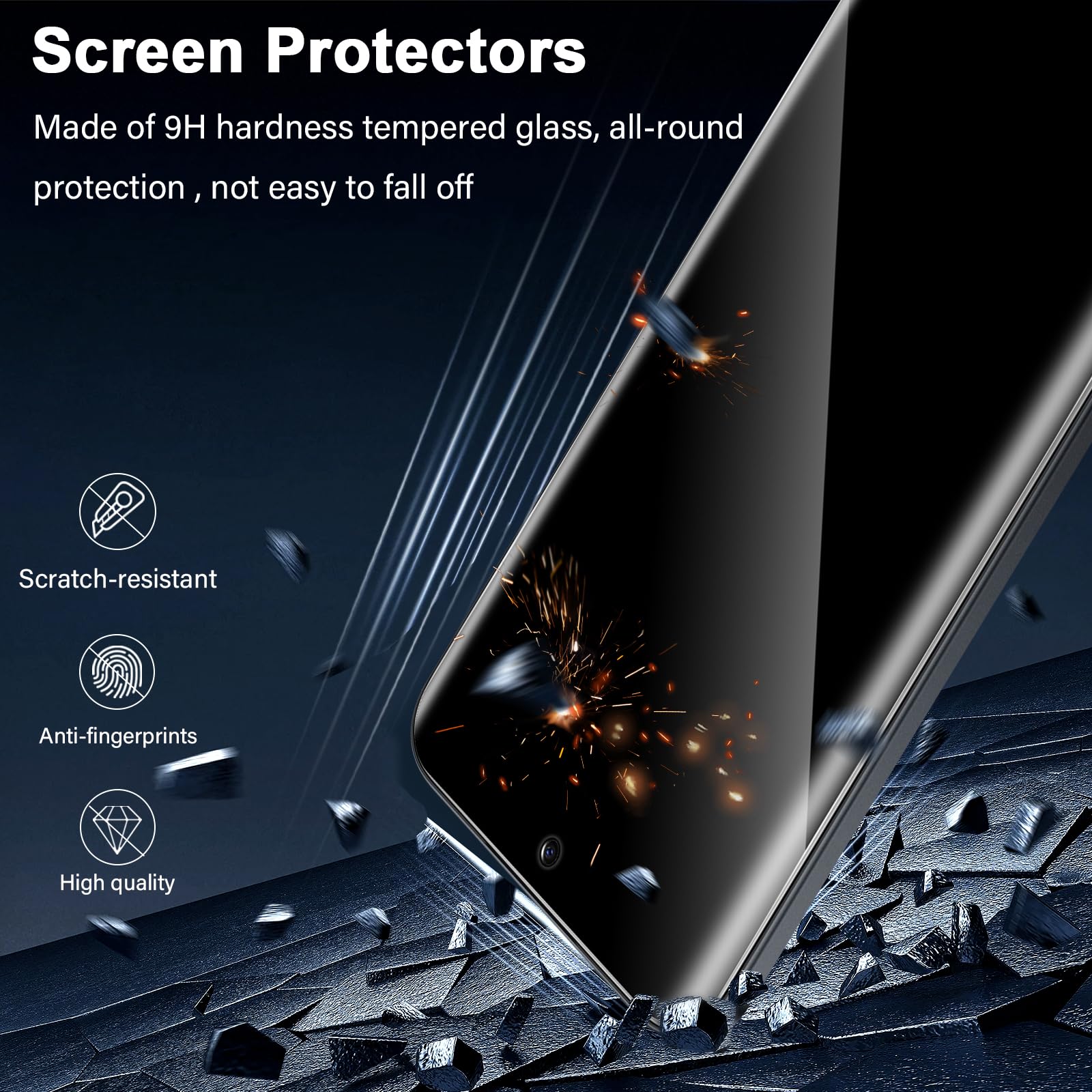 Pellicola Privacy In Vetro Temperato 9H Per Xiaomi Redmi Note 15 Pro+ 5G – 2 Pezzi Vetro + 2 Pellicole Per Fotocamera, Anti-Spia E Anti-Graffio