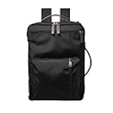 Men's Buckner Fabric Small Convertible Travel Backpack and Briefcase Messenger Bag, Black, (Model: MBG9475001)
