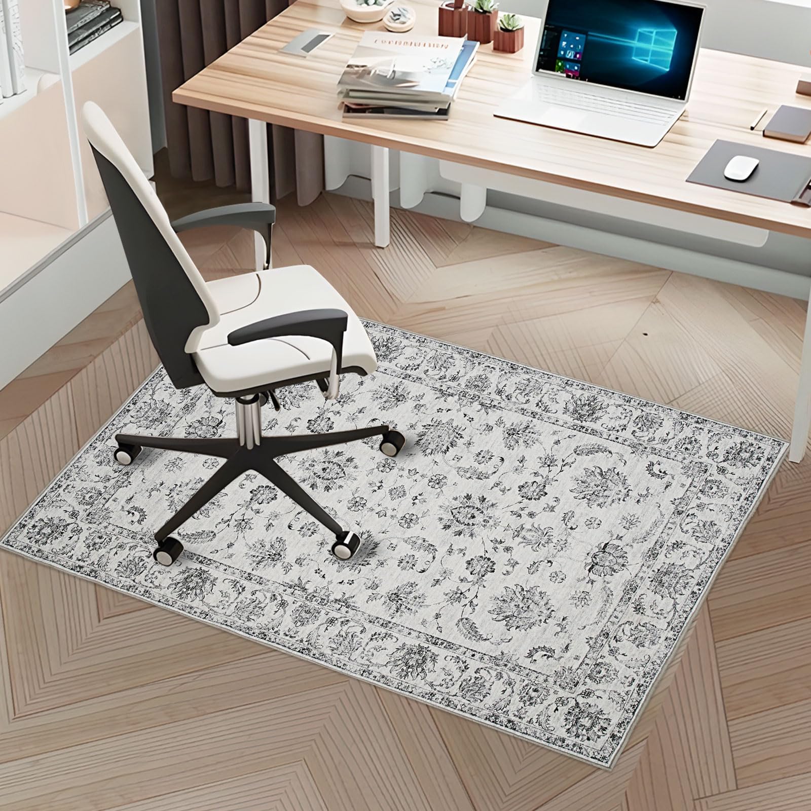 Office Chair Mat for Hardwood Floor, 47x59in Floor Mat for Office Chair, Computer Chair Mat for Floor Protection, Non-Slip Desk Chair Mat for Home Office, Mats for Under Desk Chairs, Easy to Clean