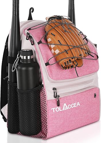 Miniatura 2 de Bolsa de béisbol mochila de béisbol juvenil bolsa de bate para béisbol equipo de T-Ball y sóftbol mochila de bate de béisbol para niños y niñas con