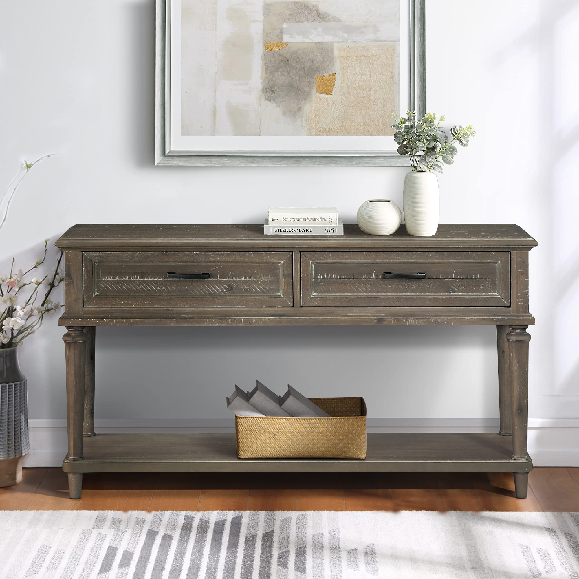 Lexicon Archer Sofa Table, Driftwood Light Brown