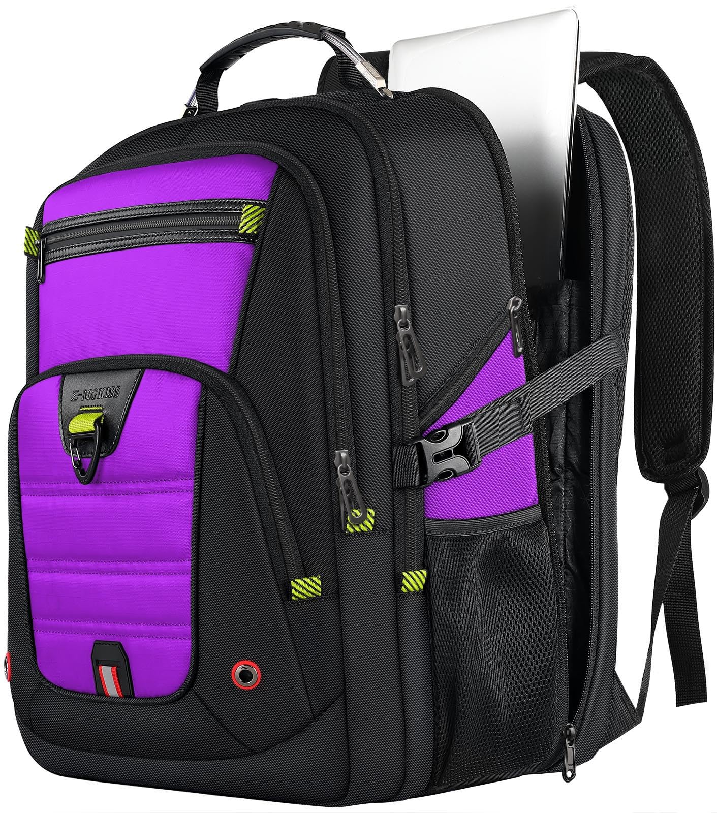 Z-MGKISS Extra Large Laptop Backpack, Water-Resistant 18.4-19 Inch Travel Backpack for Men & Women - Stylish Purple School Bag with USB Charging Port