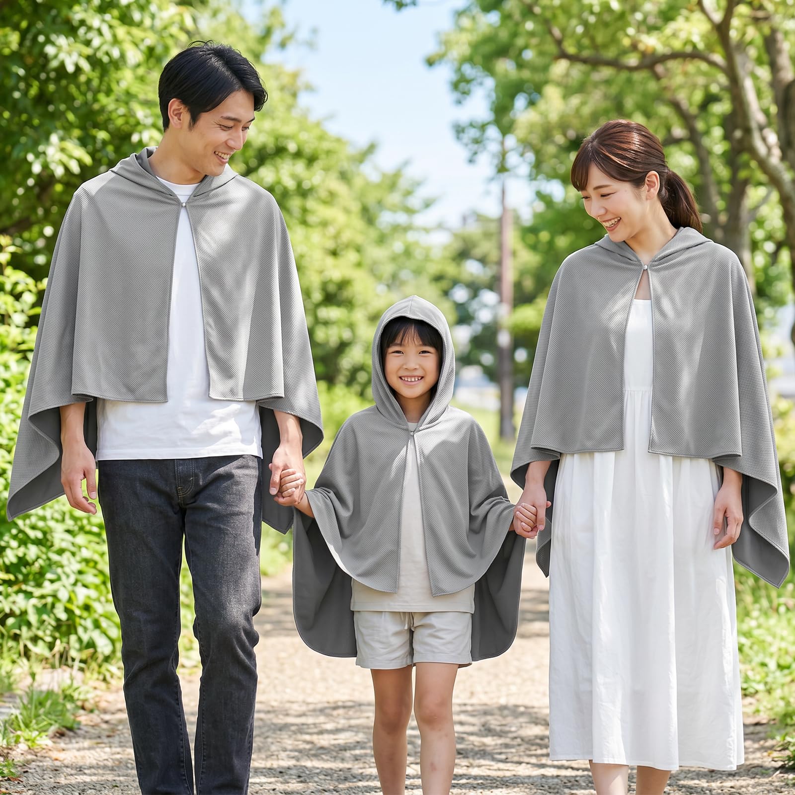 Amazon｜[Ninonly] 冷感ポンチョ 熱中症-対策 冷感タオル 肌温度-15℃の