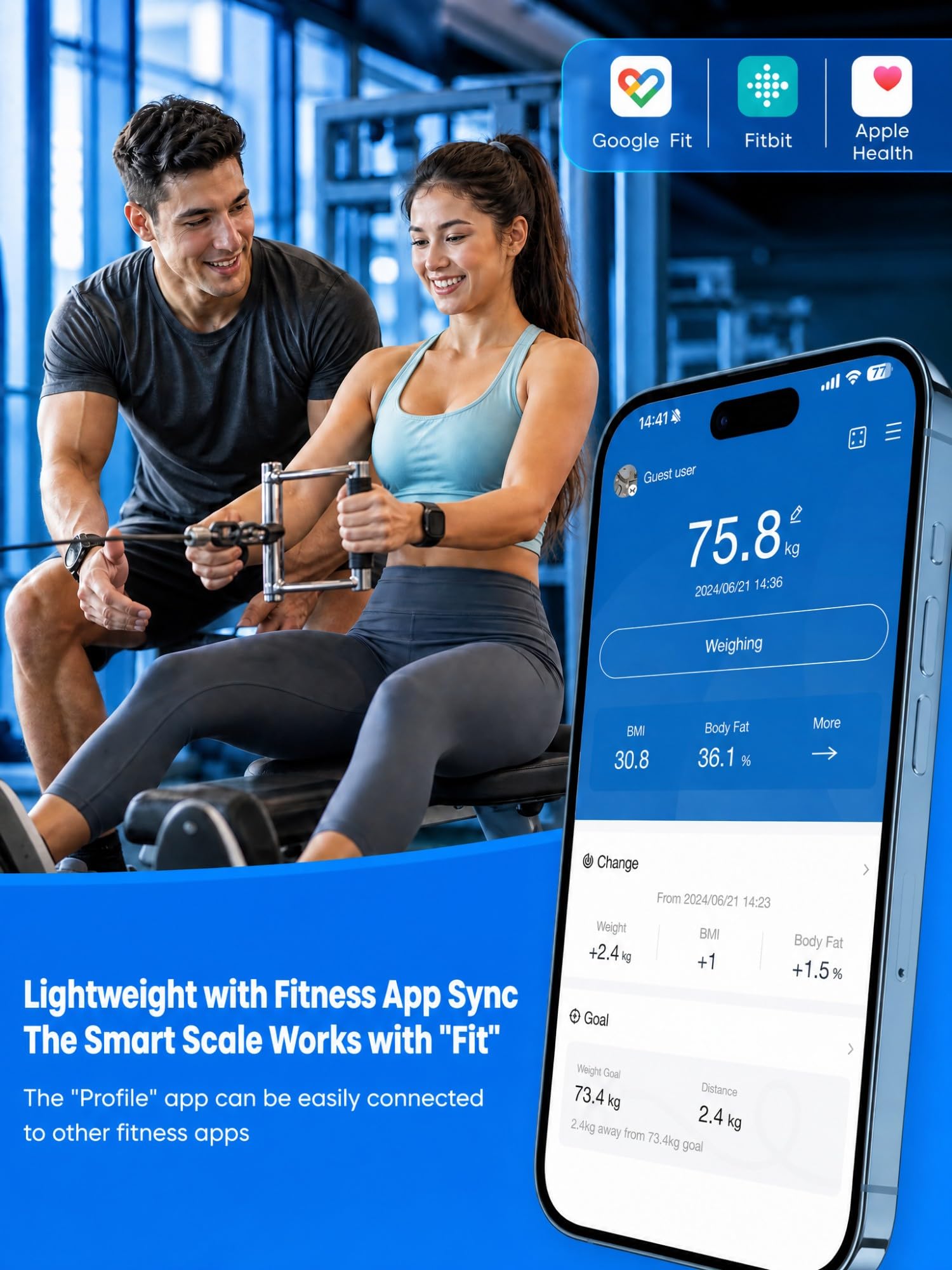 Bilancia Intelligente per Analisi Corporea con Bluetooth | Bilancia Pesapersone Digitale Con 25 Valori Di Salute, Sincronizzazione Con App Per La Perdita Di Peso E Monitoraggio