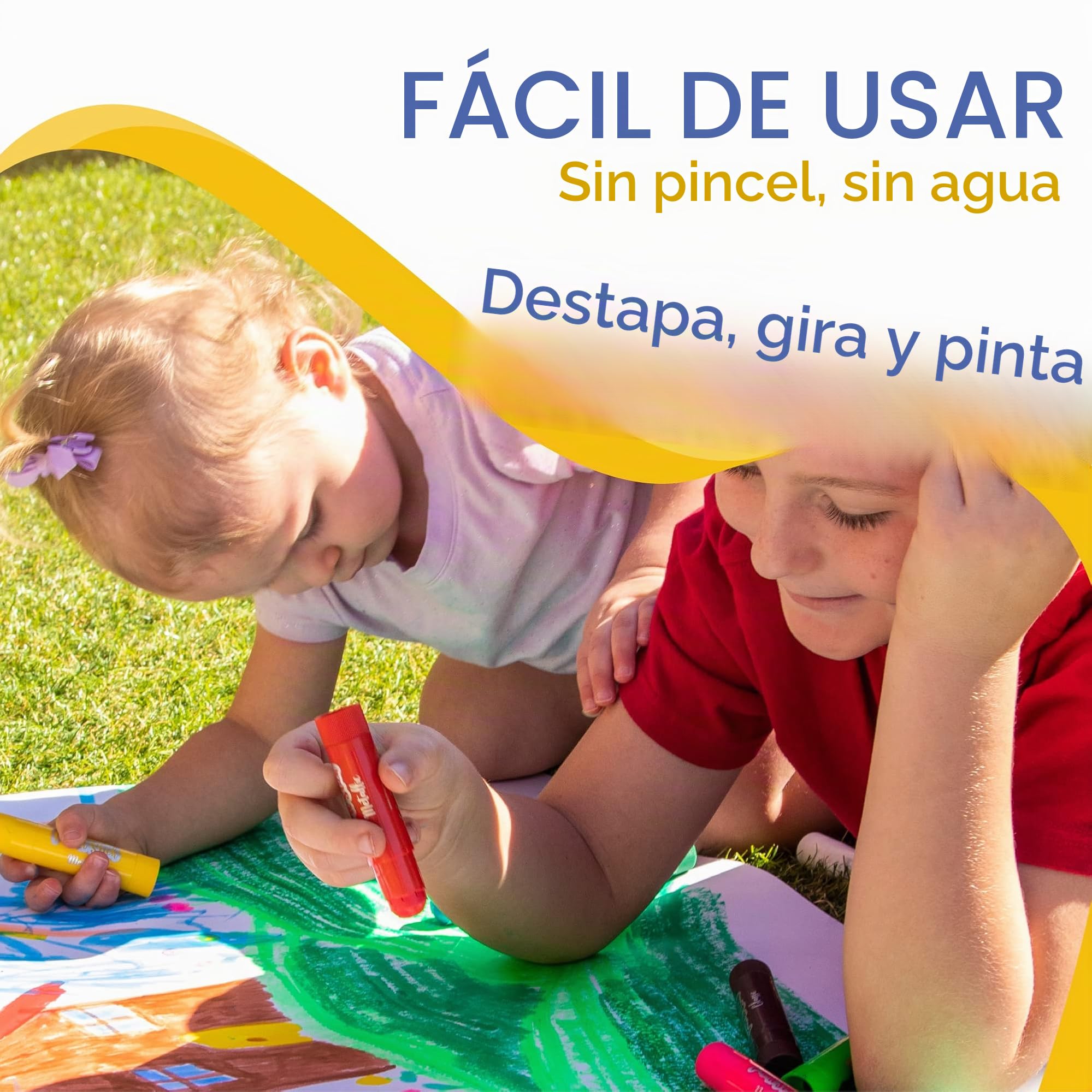 Estuche 30 Barras de Tempera Solida de Colores para Niños - Kit Pintura Niños y Bebes - Kit de Arte Infantil - Sticks de Pinturas Niños para Papel, Cristal, Cartón...