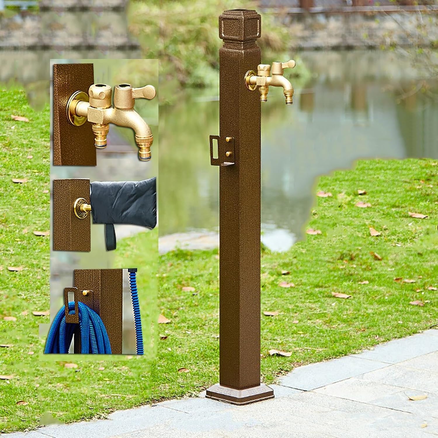 Kanduo Vertical Garden Water Column Water Column，Freestanding Garden Aluminum Alloy Water Column，Backyard Irrigation Washing