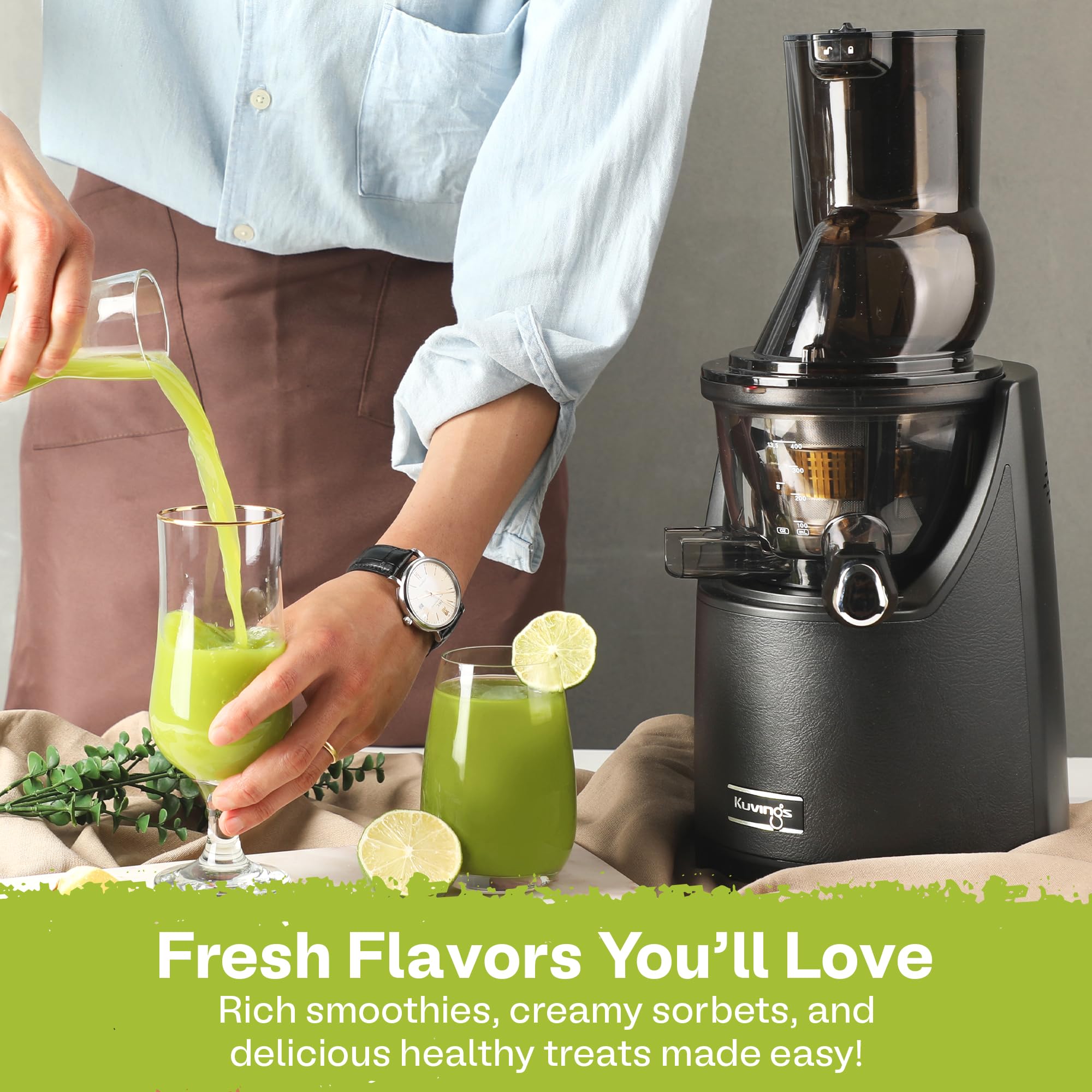 Kuvings EVO820GMS Whole Slow Juicer - Cold Press Juicer with a 5th