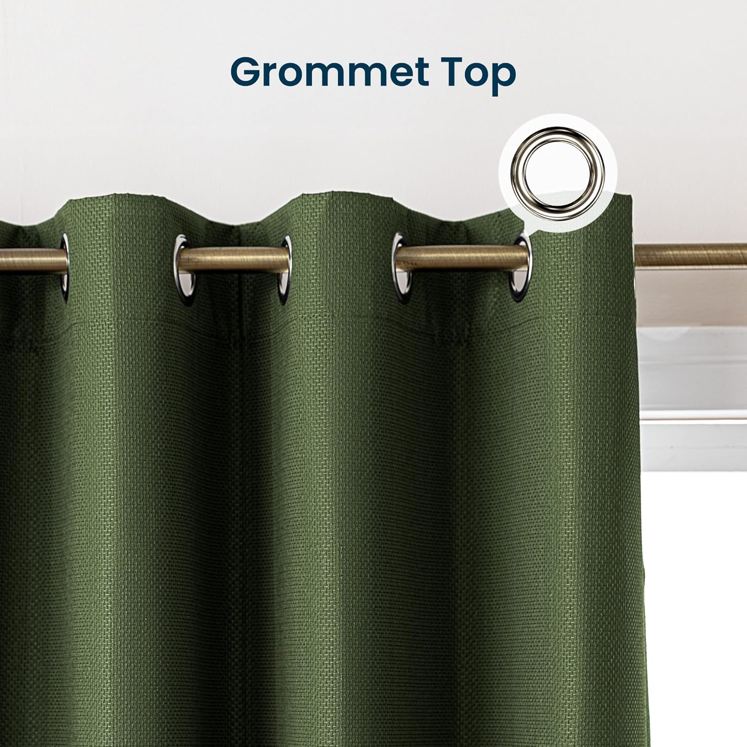 SLEEP ZONE Sage Green Blackout Curtains for Bedroom Living Room, 100% Blackout Curtains 63 inch Length for Room Darkening Window Drapes with Grommets 2 Panels Set, 42W × 63L, Sage Green