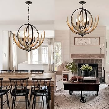 Debemenes Antler Chandelier 4 Lights, 20