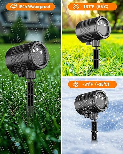 Miniatura 5 de Proyector láser de Navidad, luz láser RGB con control remoto RF, temporizador, decoraciones de Navidad, proyector de regalo de vacaciones para