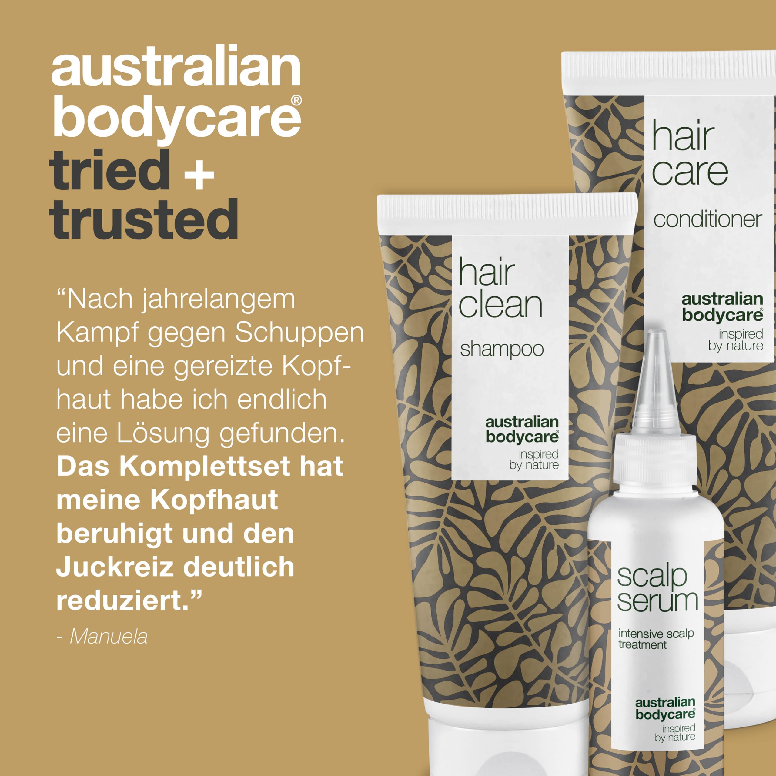 Teebaumöl-Kopfhaut-Set - Beruhigt juckende Kopfhaut und pflegt gesundes Haar.