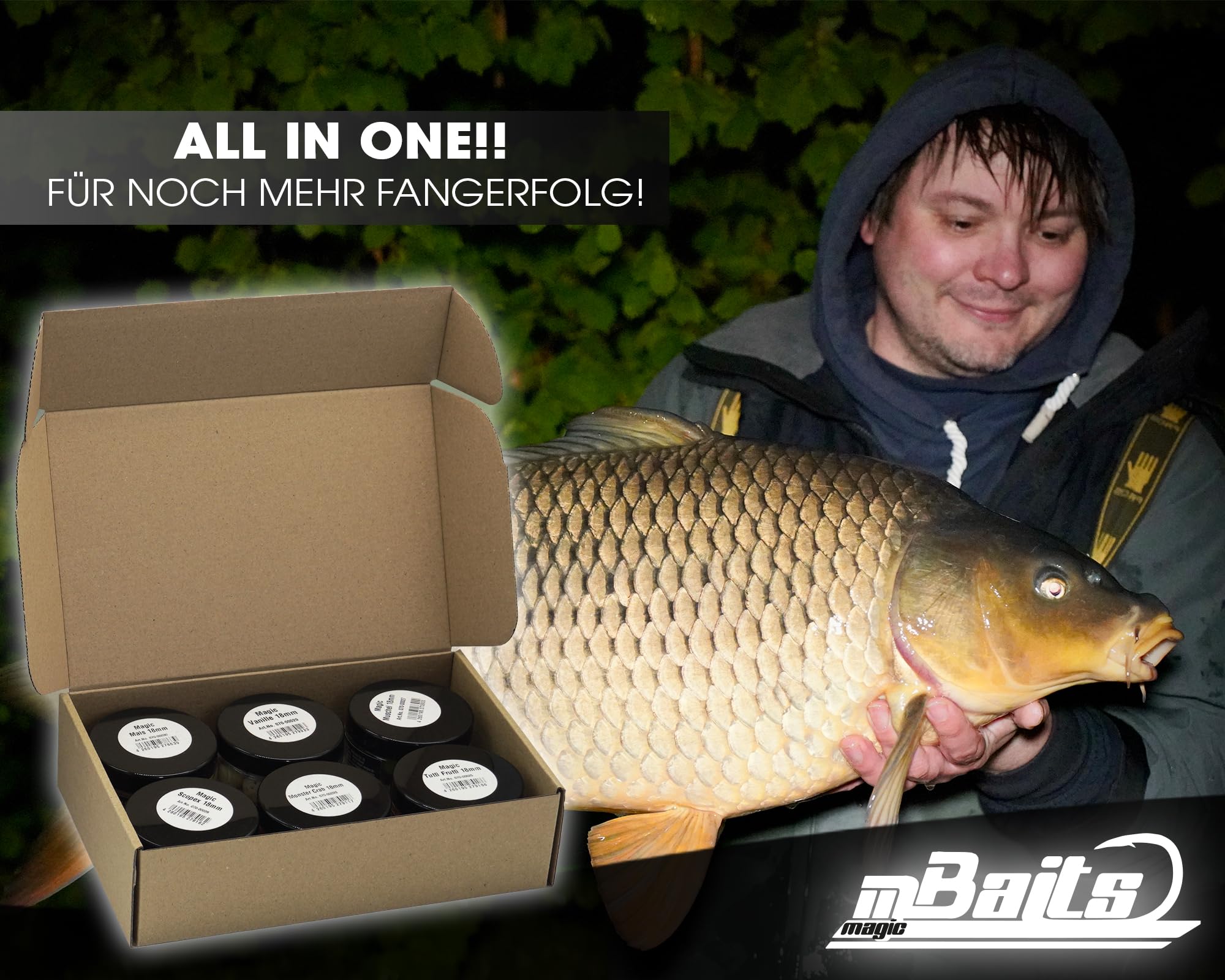 Angel-Berger Magic Baits Bait Bundle Pop Ups All in One Köderset Pop Up Boilies Sparpack Carp Hookbaits Floating Boilies