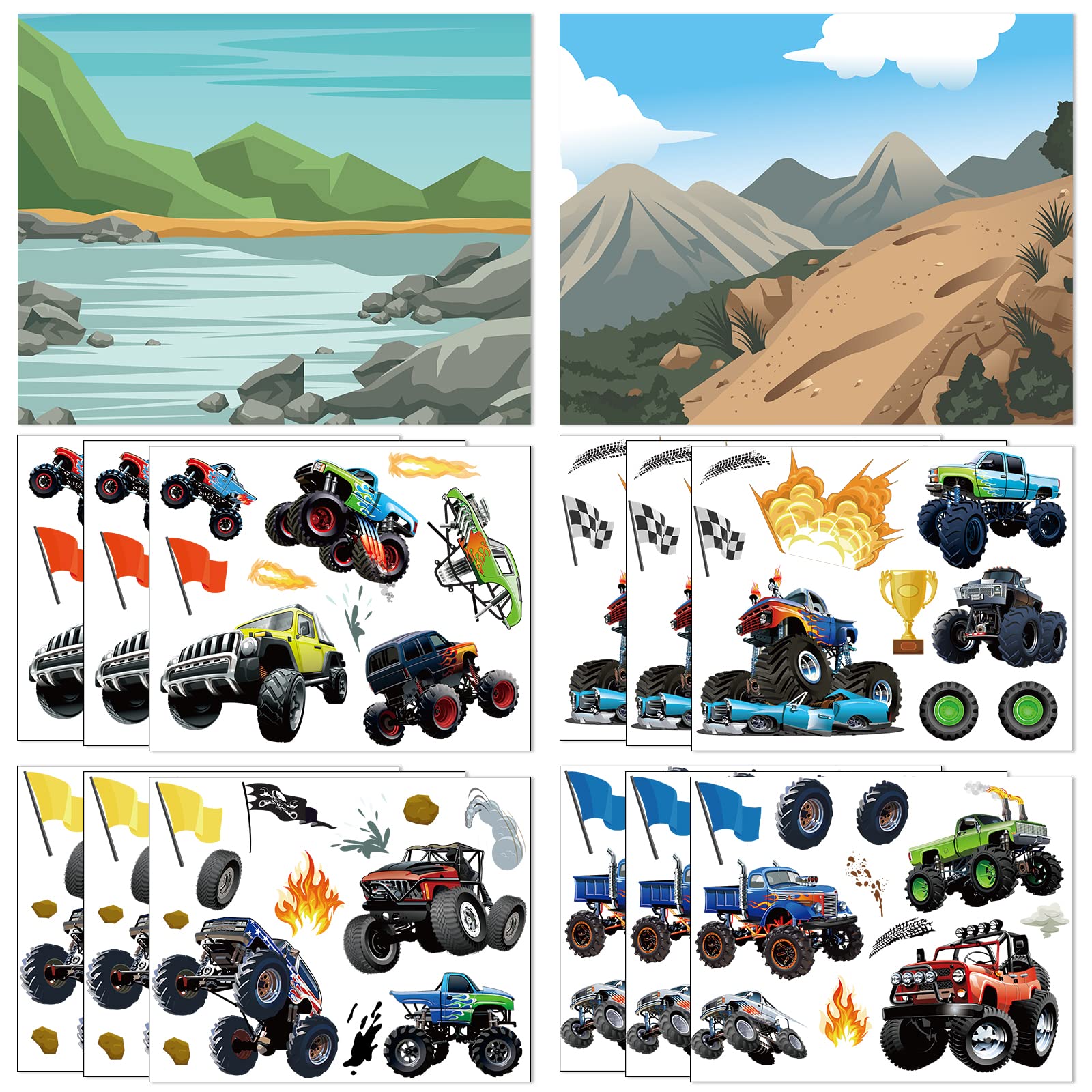 Buy 24 Sheet Make Scene Truck Stickers for Kids Make Your Own Truck