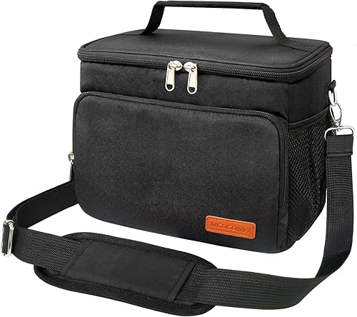 Lonchera aislada para hombres y mujeres lonchera reutilizable a prueba de fugas bolsa de almuerzo para niños y adultos con correa de hombro