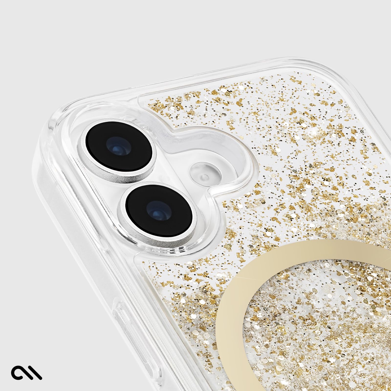 Case-Mate Funda para iPhone 17 [Compatible con MagSafe] - Funda para teléfono con Purpurina líquida y protección contra caídas de 12 pies - Funda magnética iPhone 17 - Cascada