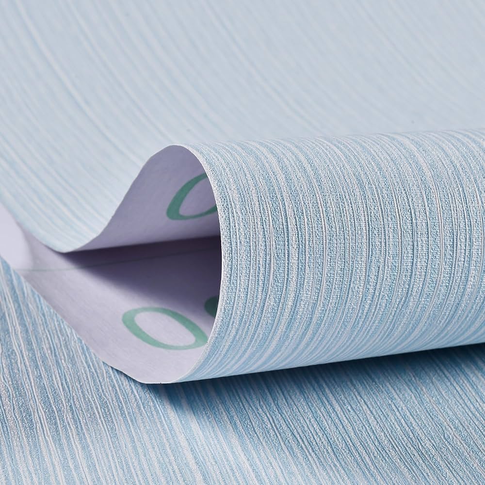Amazon | Haimin 壁紙シール60cm×10m はがせる壁紙 ライトブルー