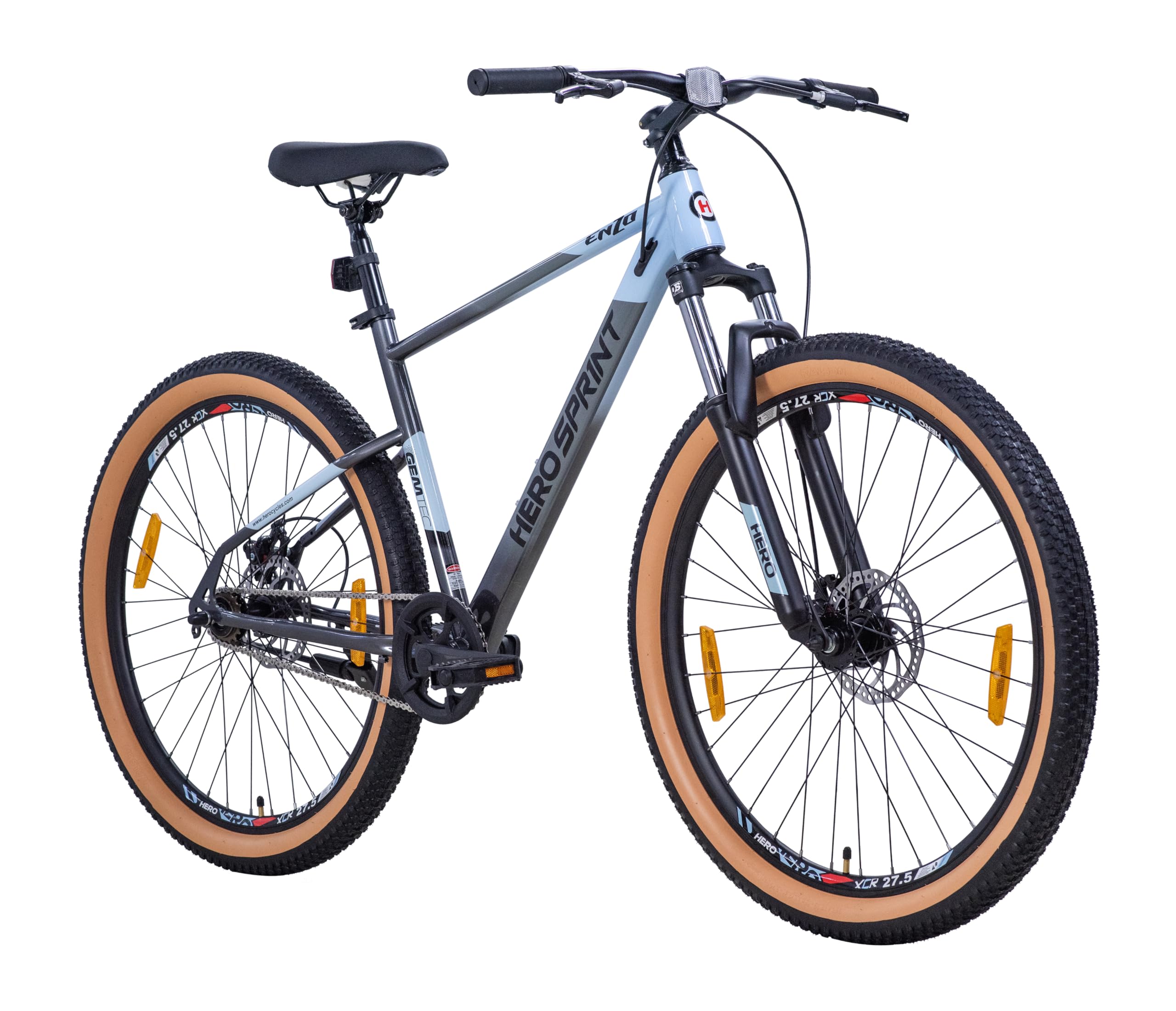 Enzo 27.5T Mountain Bicycle for Mens | Single Speed | Dual Color Combination | Frame:18 Inches | Ideal for Mens (Blue-Grey)