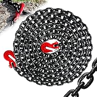 SENKEYFE 5/16" G80 Binder Chain 15FT Trailer Safety Chains w/ Clevis Grab Hooks, 4900 lbs SWL, 4:1 Safety Factor for Towing & Logging