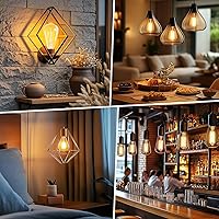Vista 7 de Brightown 6 Pack LED Edison Light Bulbs, 6W, Equivalent 60W, High Bright 2700K Warm White,750 Lumens, Non-Dimmable, E26 Base ST58 Antique Filament