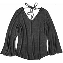 Loft Ann Taylor Womens Spacedye Bell Sleeve Sweater Tee