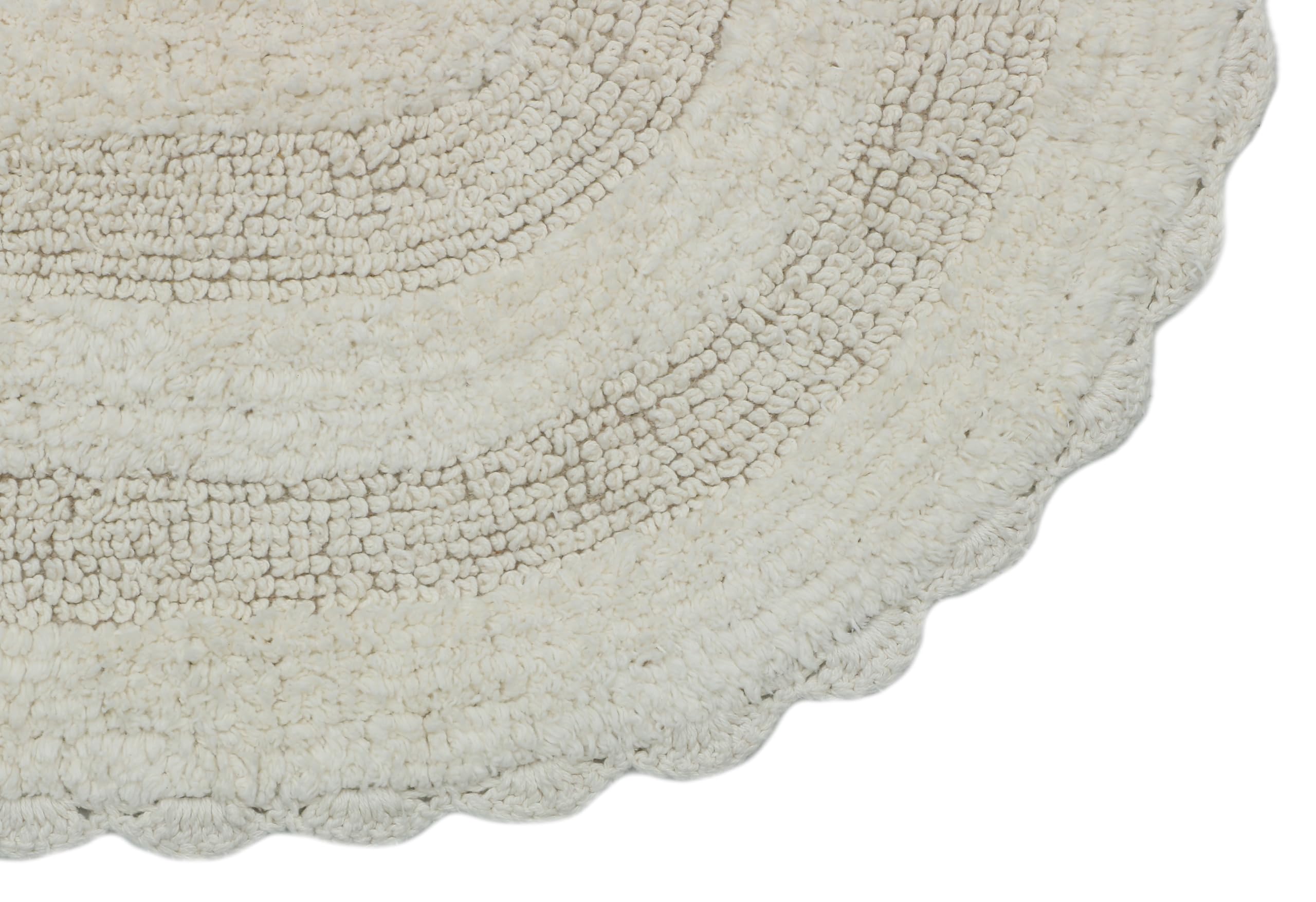 THE HOME TALK Cotton Oval Bath Rug | Area Rug for Spa, Vanity Shower, Kitchen & Living Room | Water Absorbent Linens | Warm & Soft Carpets | Bathroom Accessories | 50 x 75 cm 1