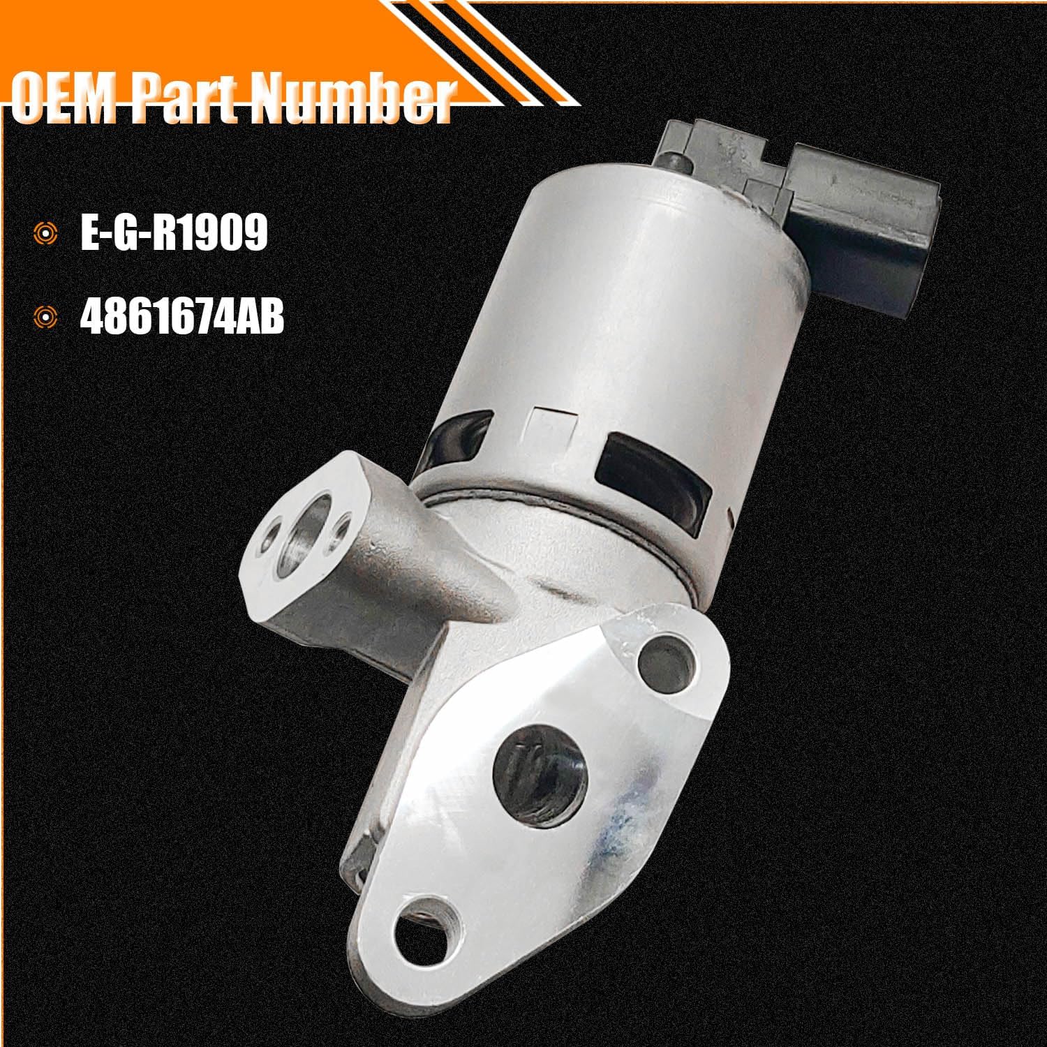 EGR Valve E-G-R1909 Fit for Chrysler Pacifica Town & Country, for 2008-2010 Dodge Grand Caravan, for Jeep Wrangler, for Routan EGR Valve Exhaust Gas Recirculation Valves Replace OE# 4861674AB EGR1909
