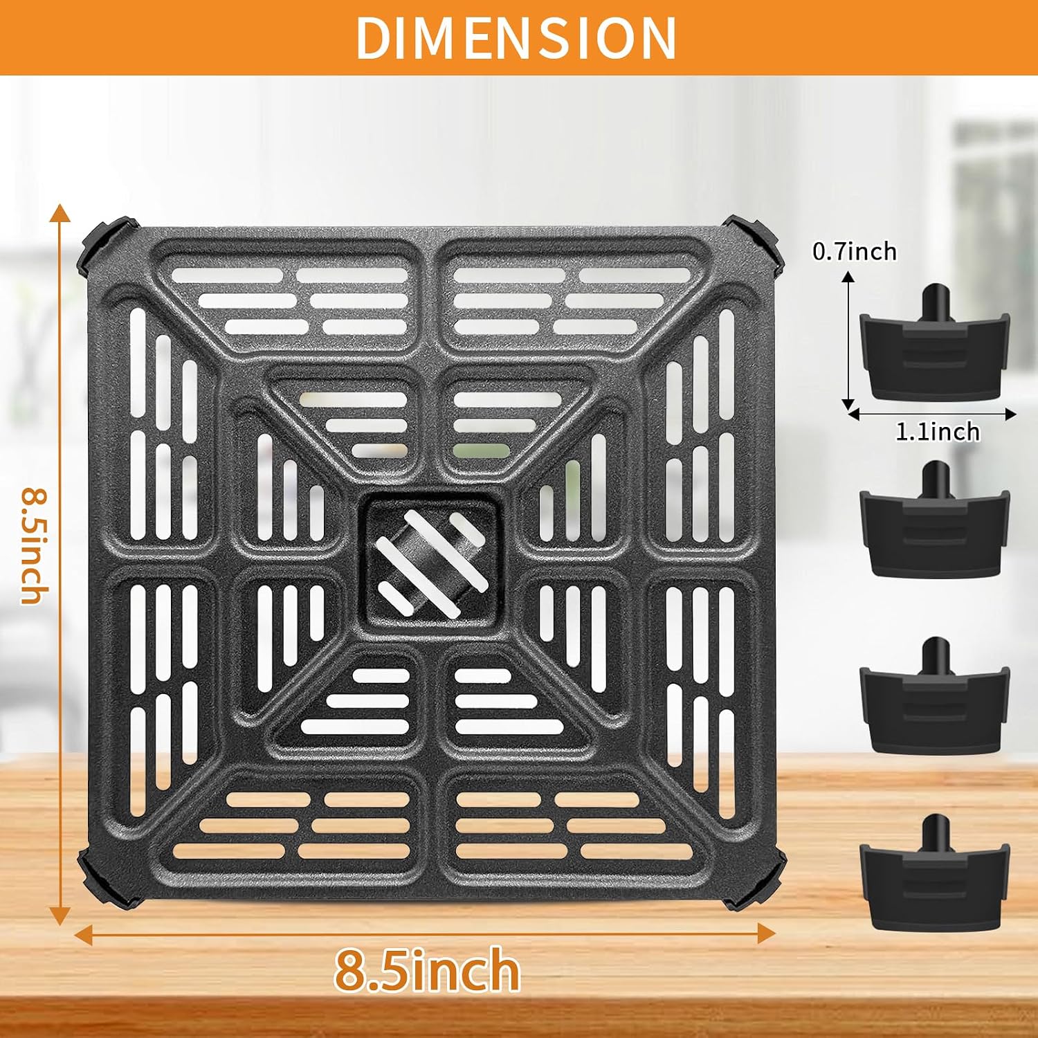 GCQ Air Fryer Tray Replacement for Cuisinart AIR-200 6QT Air Fryer oven, Stainless Steel Pan Air Fryer Tray Replacement Air Fryer oven Accessories,Dishwasher Safe