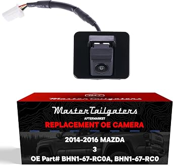 Master Tailgaters Replacement for Mazda 3 Sedan 2014-2016 Backup Camera OE Part # BHN1-67-RC0A, BHN1-67-RC0