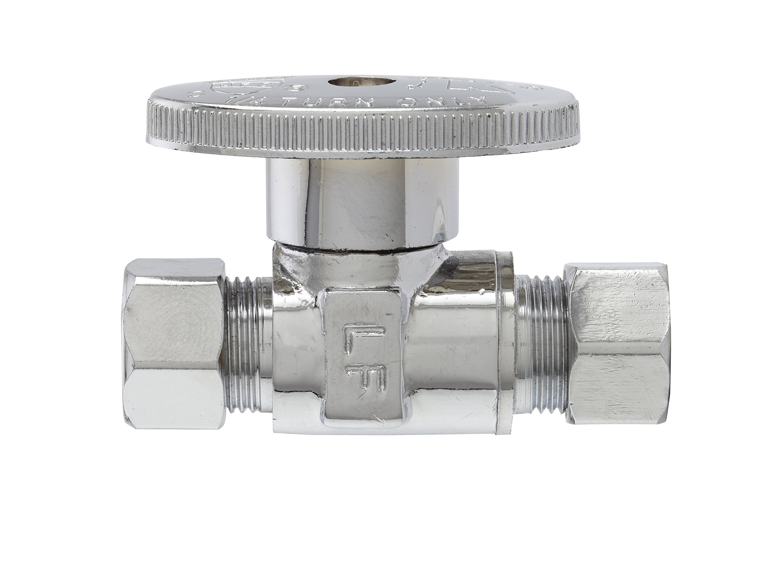 セロムです！ Plumb Pak PP2071LF Quarter Turn Straight Stop Valve, 38 X 38